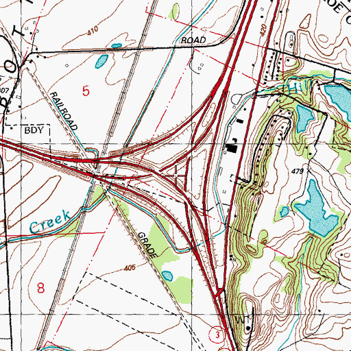 Topographic Map of Interchange 6, IL