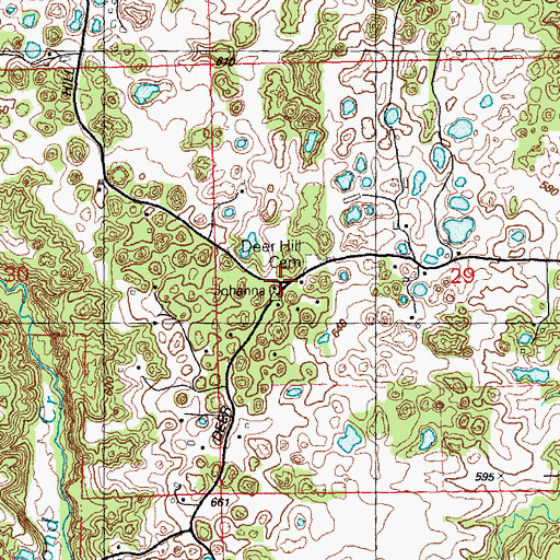 Topographic Map of Johanna Church (historical), IL