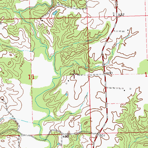 Topographic Map of Lohrberg School (historical), IL