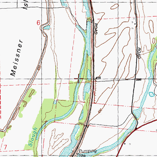 Topographic Map of Lucas Slough, IL