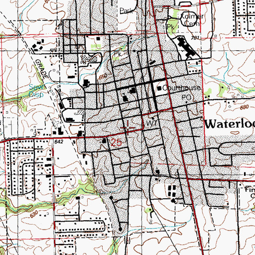 Topographic Map of Morrison-Talbott Library, IL