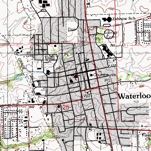 Topographic Map of Saints Peter and Paul Catholic Church, IL