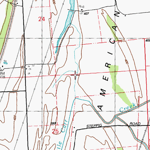 Topographic Map of Saunders Lake (historical), IL
