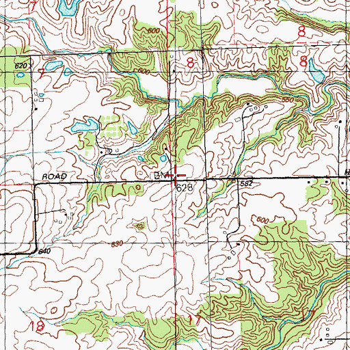 Topographic Map of Schroeder School (historical), IL