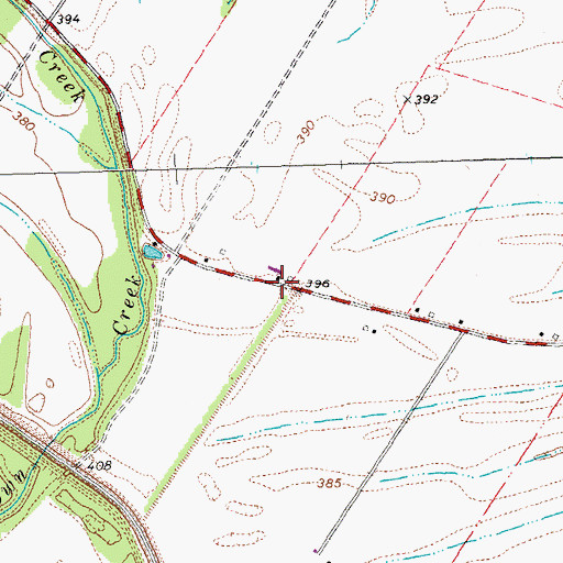 Topographic Map of Stringtown School (historical), IL