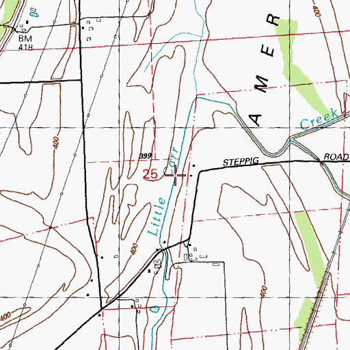 Topographic Map of Waddle Lake (historical), IL