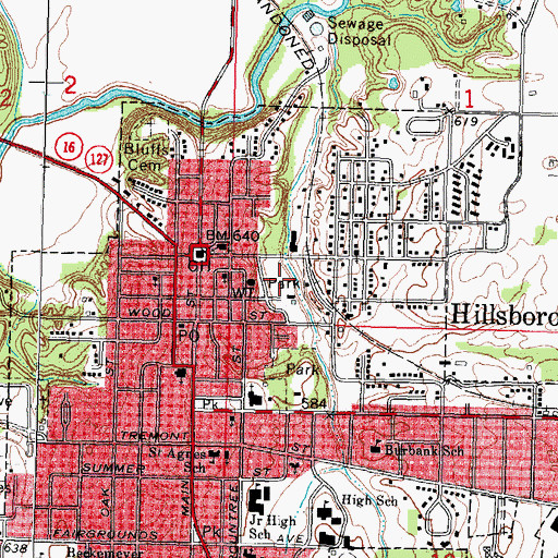 Topographic Map of Central Park, IL