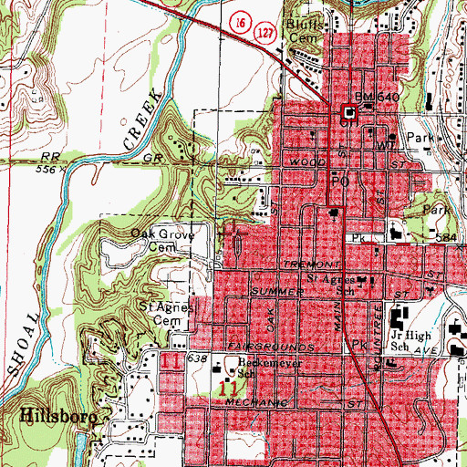 Topographic Map of Fairmont Place, IL