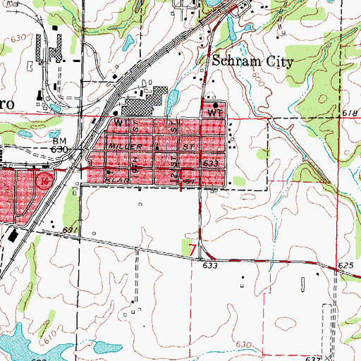Topographic Map of First Pentecostal Church, IL