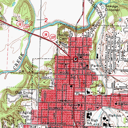 Topographic Map of Free Methodist Church, IL