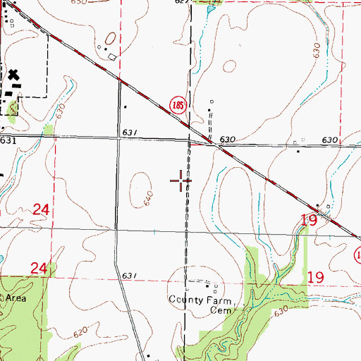 Topographic Map of Graham Correctional Center, IL