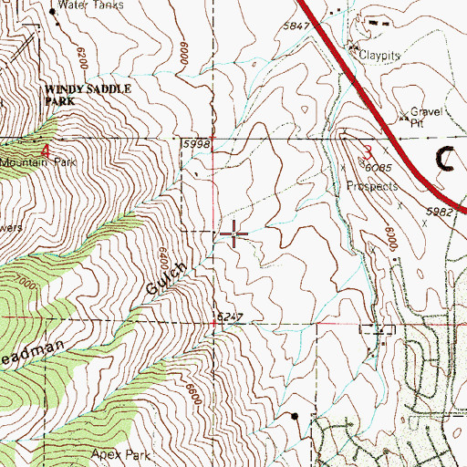 Topographic Map of Deadman Gulch, CO