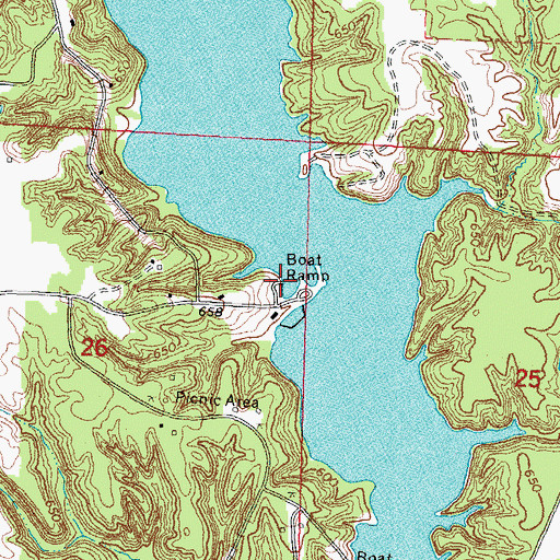 Topographic Map of Marina Number 1, IL