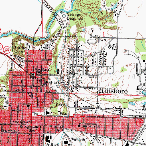 Topographic Map of Saint James Baptist Church, IL