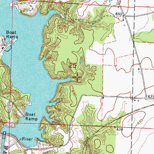 Topographic Map of Shoal Creek Nature Conservation Area, IL