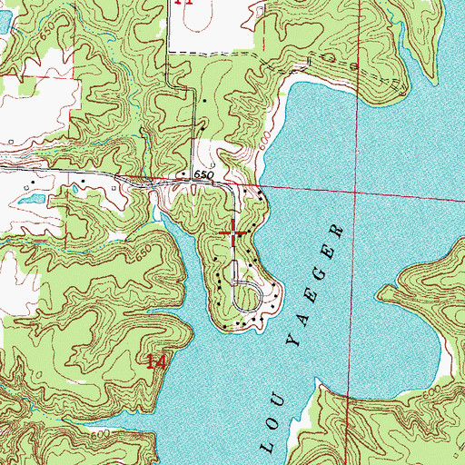 Topographic Map of Sunrise Hills, IL