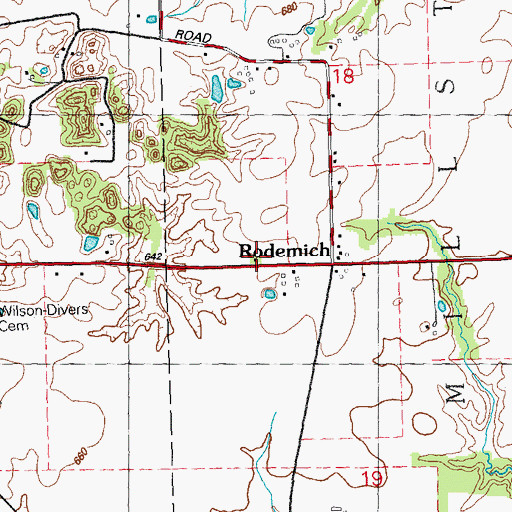 Topographic Map of Baltz School (historical), IL