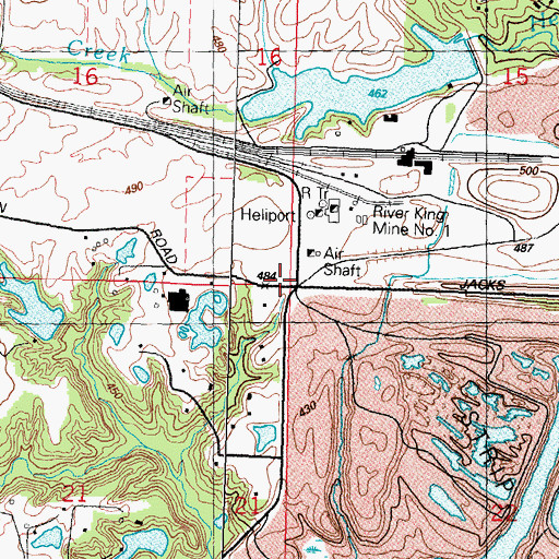 Topographic Map of Batdorf School (historical), IL
