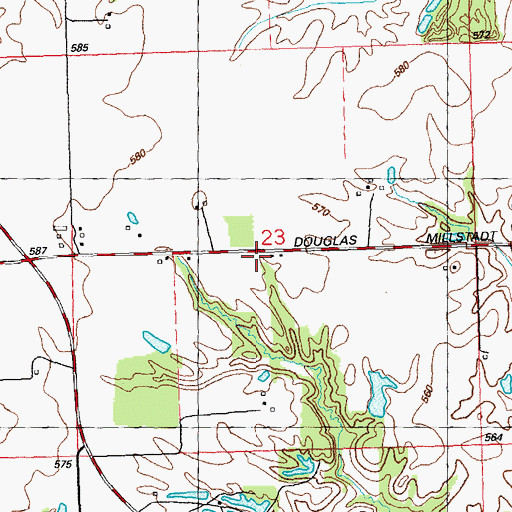 Topographic Map of Eckert School (historical), IL