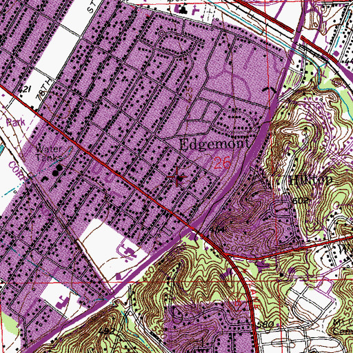 Topographic Map of Edgemont Elementary School, IL