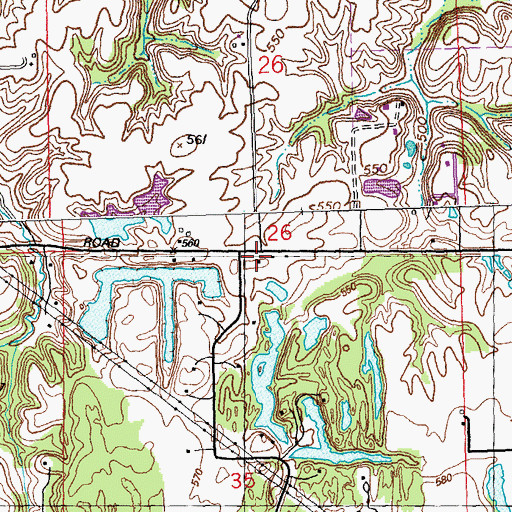 Topographic Map of Fairview School (historical), IL