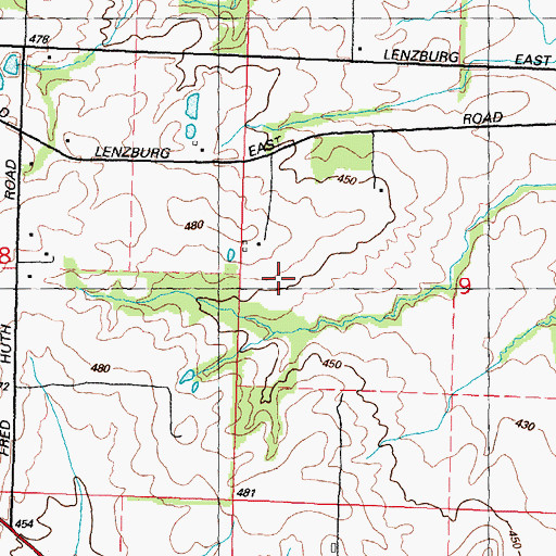Topographic Map of Hickory Grove School (historical), IL