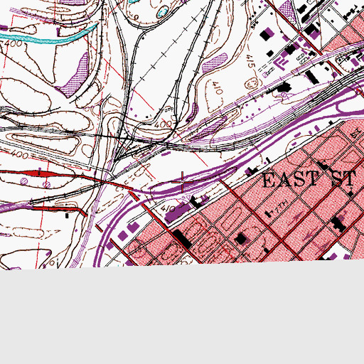 Topographic Map of Interchange 2A, IL