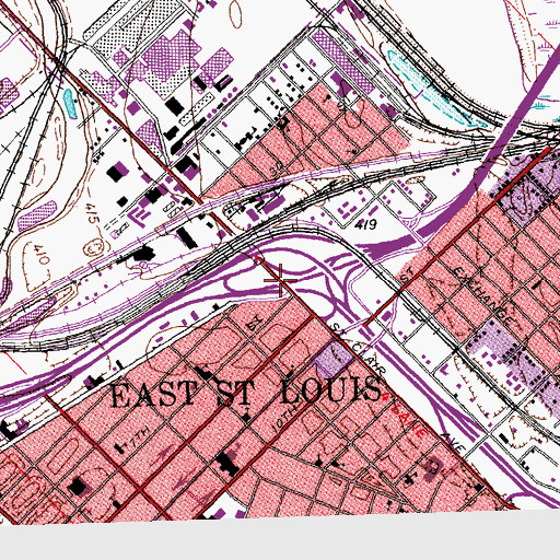 Topographic Map of Interchange 2, IL