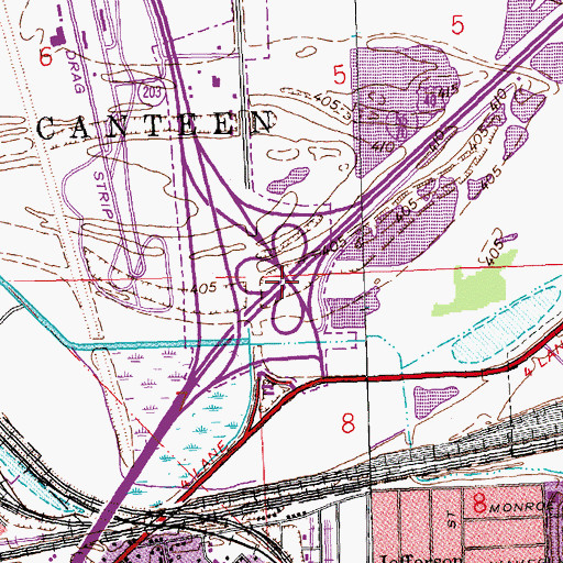 Topographic Map of Interchange 4, IL