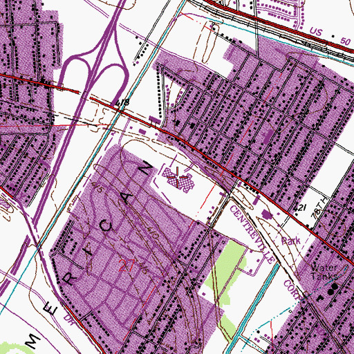Topographic Map of King Junior High School, IL