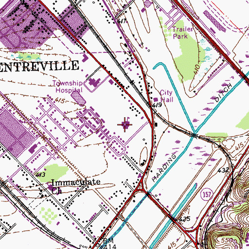 Topographic Map of Lalumier Elementary School, IL
