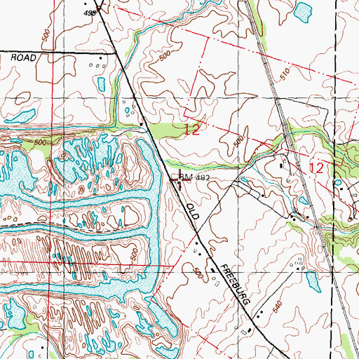 Topographic Map of Mount Pleasant School (historical), IL