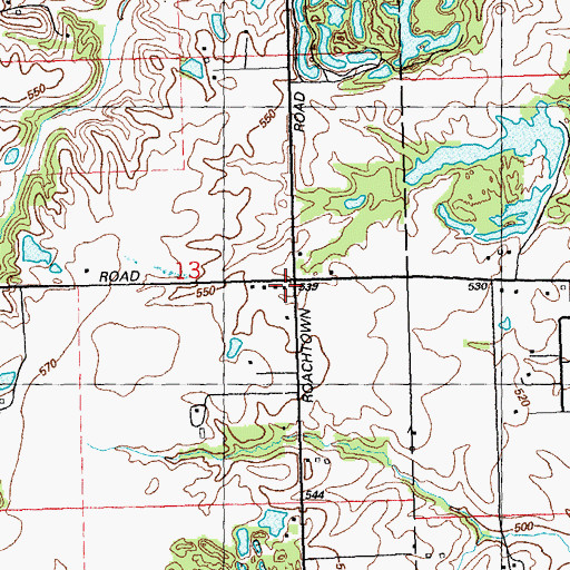 Topographic Map of Union School (historical), IL