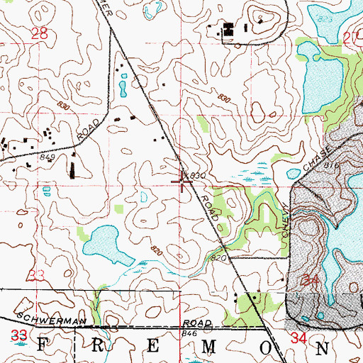 Topographic Map of Ames School (historical), IL