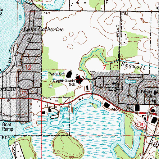 Topographic Map of Antioch Upper Middle School, IL