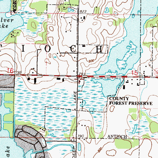 Topographic Map of Bean Hill School (historical), IL