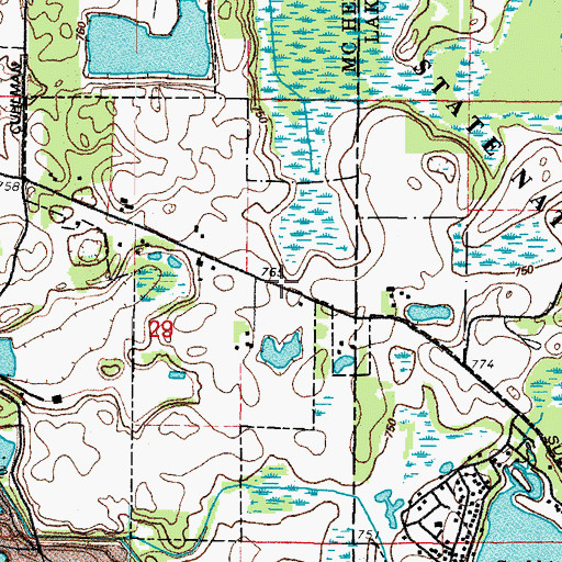 Topographic Map of Brefield School (historical), IL