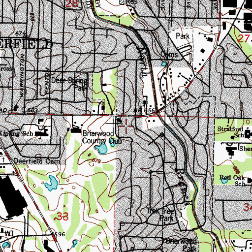 Topographic Map of Briergate Golf Club (historical), IL