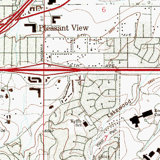 Topographic Map of Denver University Research Institute (historical), CO
