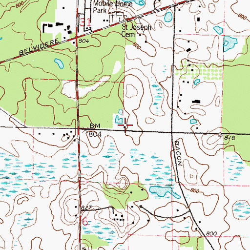 Topographic Map of Fort Hill School (historical), IL
