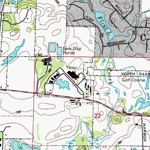 Topographic Map of Advocate Good Shepherd Hospital, IL