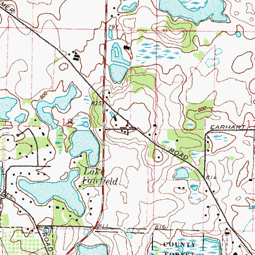 Topographic Map of Gould School (historical), IL