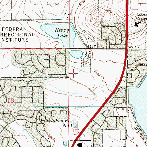 Topographic Map of Johnson Lateral, CO