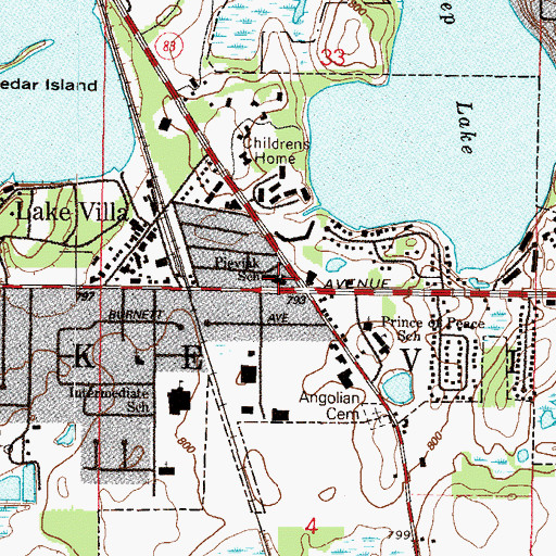 Topographic Map of Joseph J Pleviak Elementary School, IL