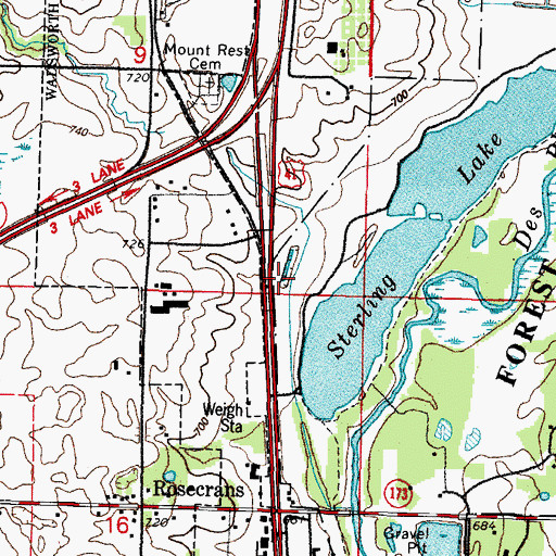 Topographic Map of Russell Station (historical), IL
