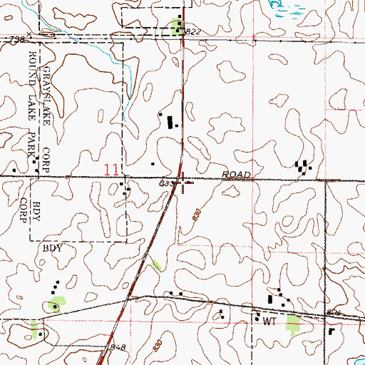 Topographic Map of Swam School, IL