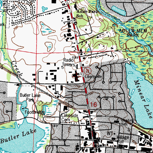 Topographic Map of Win-Mil Shopping Center, IL