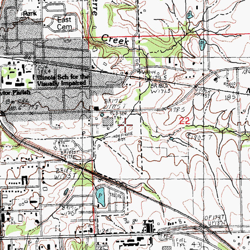 Topographic Map of Foreman Park, IL