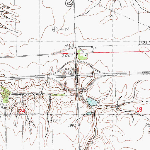 Topographic Map of Interchange 76, IL