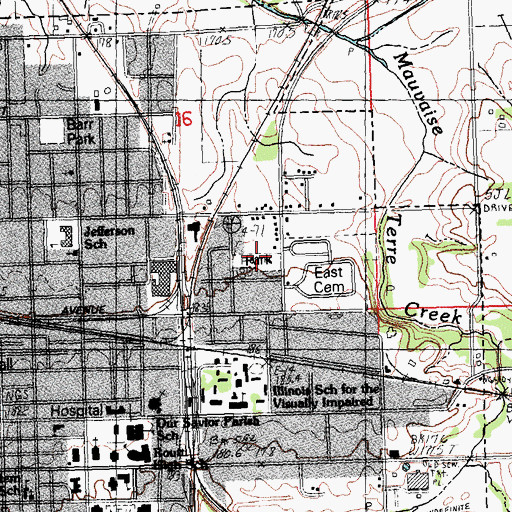 Topographic Map of Kiwanis Park, IL